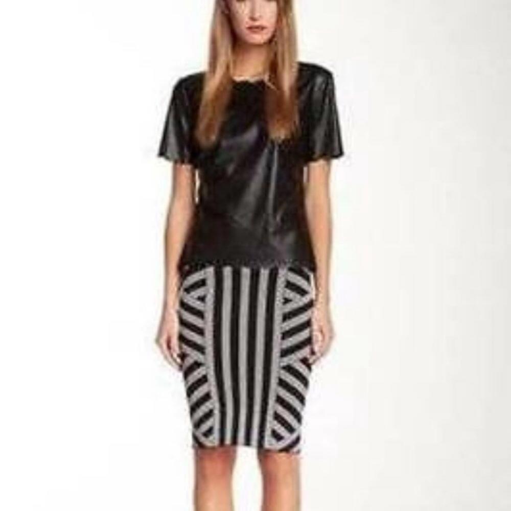 Stylish Bodycon Striped Pencil Skirt